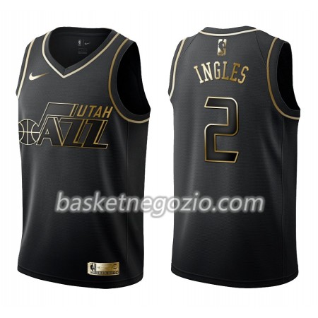 Canotte Uomo Utah Jazz Joe Ingles 2 Nike Nero Golden Edition Swingman